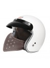 Mascara de cuero para casco jet