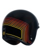 Motorrad helm Jet Origine Primo Sunrise Red/Black Retro Vintage E2206