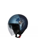 Casque de moto jet urban avec lunettes de soleil Origine Alpha Upndown blue matt E2206